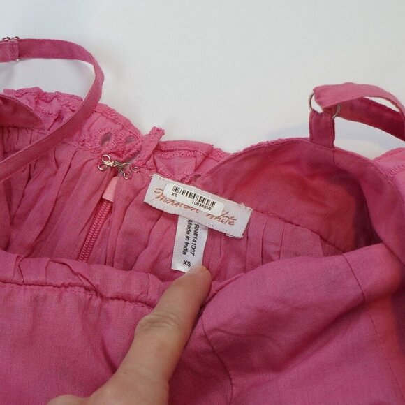 Winston White Francesca Eyelet Tie Back Baydoll Mini Dress Pink - XS - NWT - Picture 6 of 7